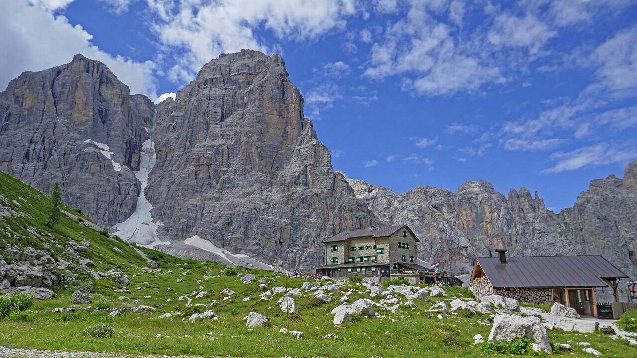 Cima Tosa mit Rifugio Brentei