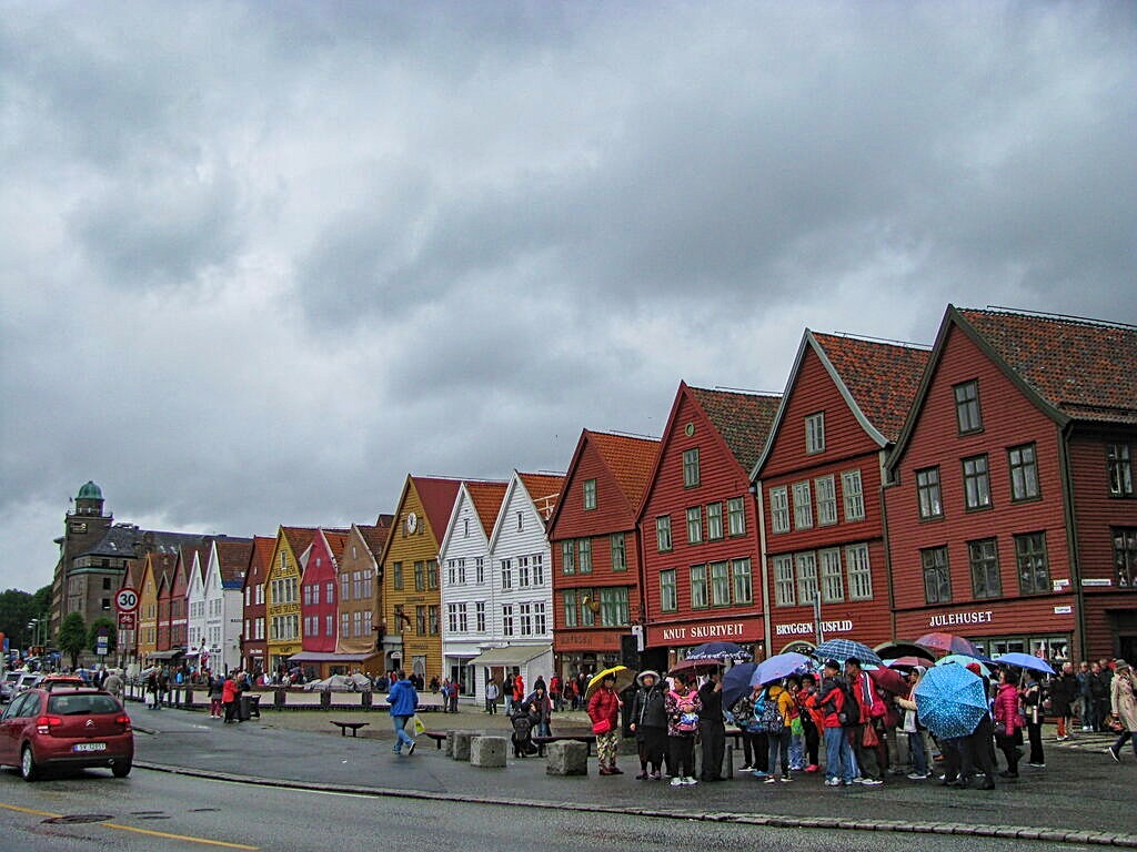 Häuserzeile der Bryggen