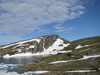 Rückblick zur Hütte am See