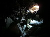 Eis-Stalagniten in der Höhle