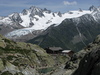 Lac-Blanc-Hütte mit Tour-Gletscher