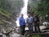 Ralf, Jense und Ronald am Rohacsky-Wasserfall