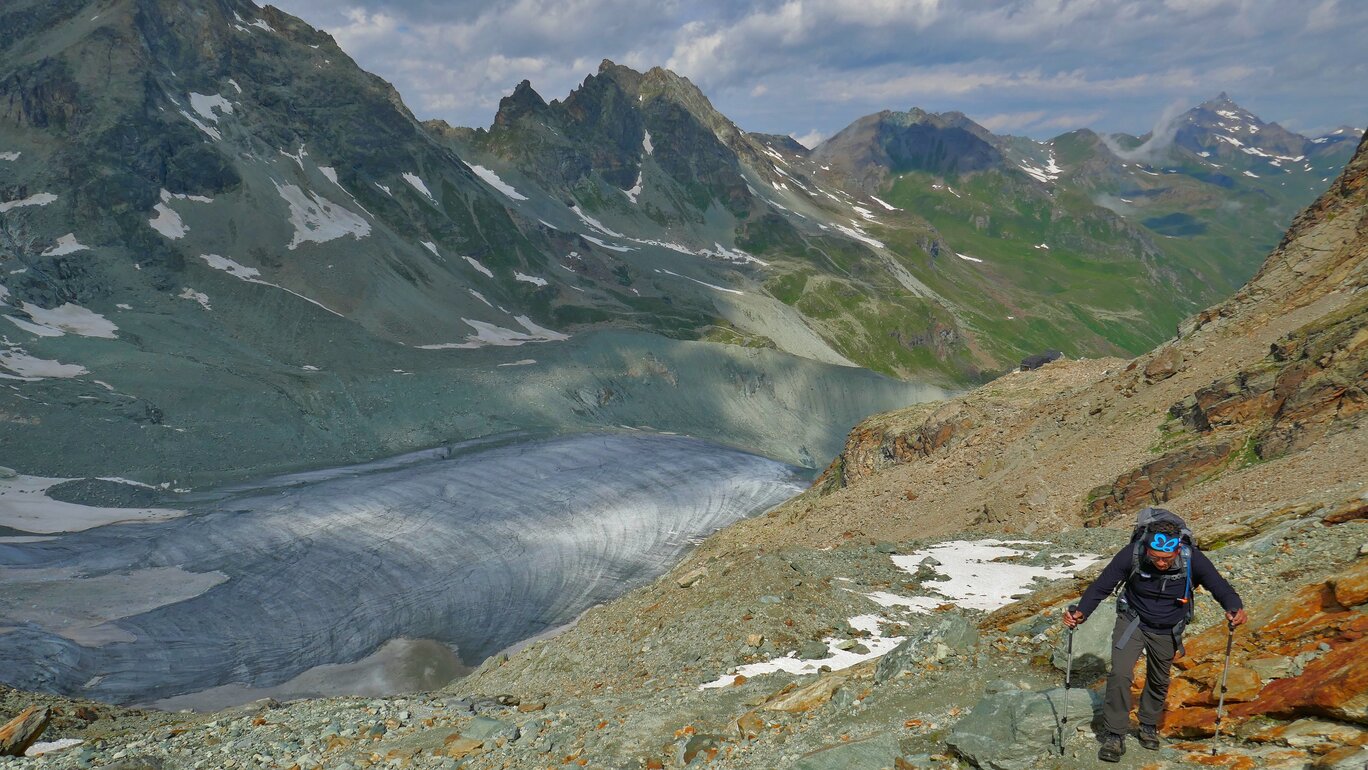 Blick zum Moiry-Gletscher