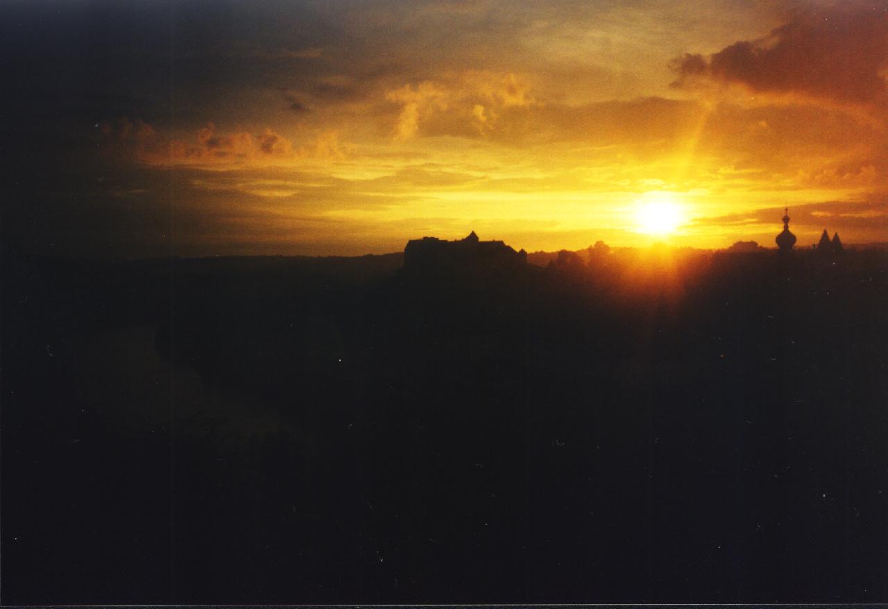 Sonnenuntergang in Burghausen