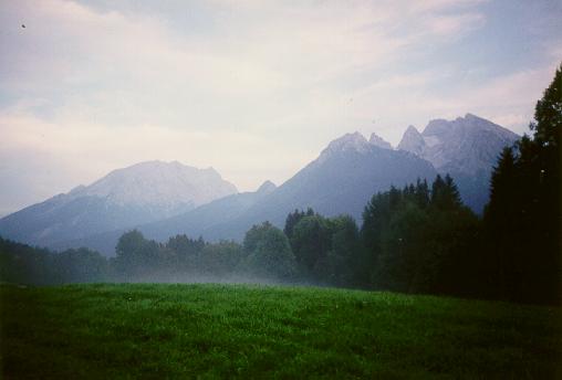 Watzmann und Hochkalter vom Taubensee gesehen